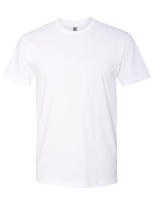 Next Level white Men's Fitted T-shirts