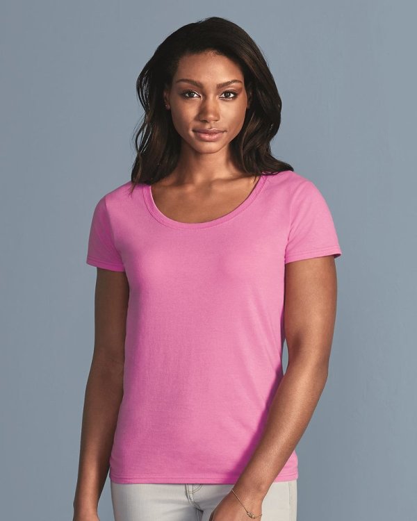 4468-64550L Softstyle Deep Scoop T-Shirt
