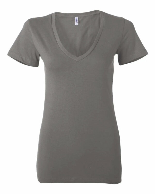 Asphalt Gray Bella+Canvas Deep V-neck T-shirt Gemini Teez