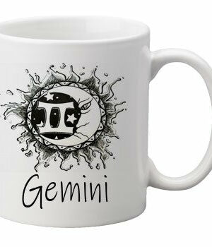 Ceramic Coffee Mug White Gemini Teez