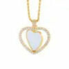 Custom photo double sided heart pendants Gemini Teez