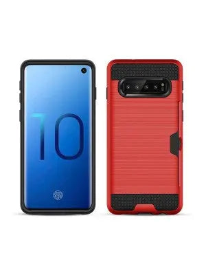 Galaxy S9 Plus Case with Slidable Card Holder - Red Gemini Teez