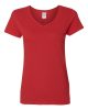 Gildan_5V00L_Red_Front_High V-Neck