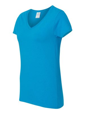 Gildan_5V00L_Sapphire_Side_High V-Neck