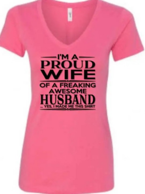 Next Level Deep V-neck Fitted Women's Hot Pink Gemini Teez