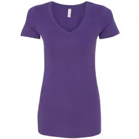 Next Level Deep V-neck Women's Fitted Purple Rush Gemini Teez