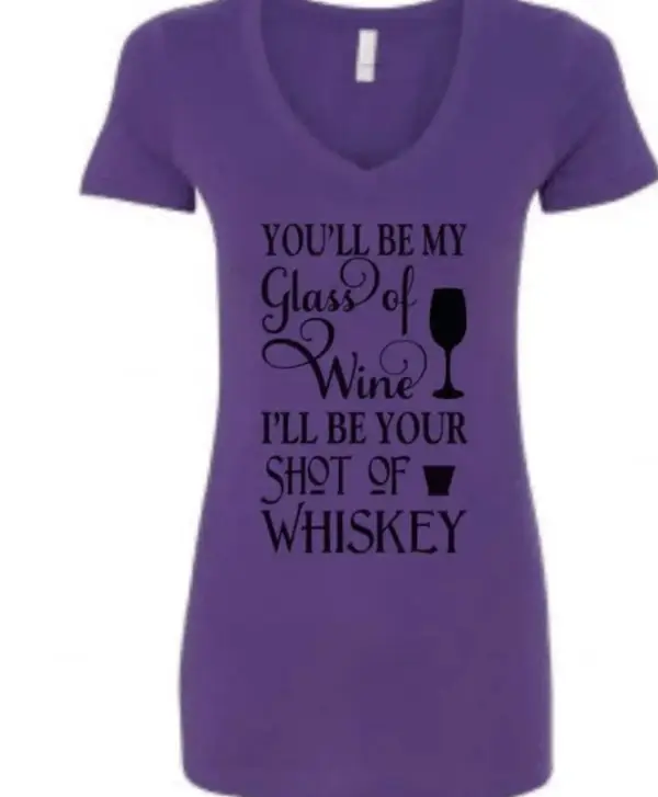 Next Level Deep V-neck Women's Fitted Purple Rush Gemini Teez