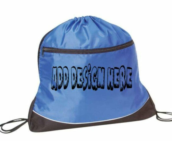 Nylon-Drawstring-Bag-with-Zipper-Pocket.-Gemini-Teez-1663273777 Nylon Drawstring Bag with Zipper Pocket. Gemini Teez