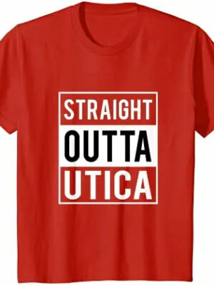 Straight-Outta-Utica-T-Shirt-_Red_-Gemini-Teez-1670603507 Straight Outta Utica T-Shirt (Red) Gemini Teez