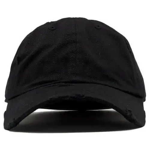 Vintage Dad Hats - Low Profile Unstructured Washed Frayed Cotton Twill Polo BK Caps w/ Brass Buckle Closure Geminiteez
