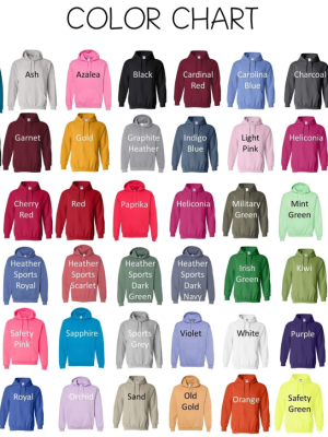 gildan Personalized Hoodies color chart