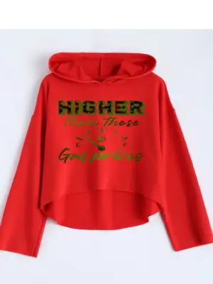 Custom Crop Top hoodie Higher Than These Gas Prices