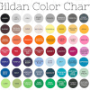 gildan heav Customized t- shirt adult color chart