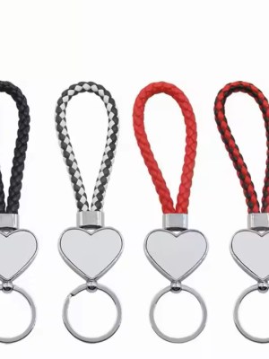 Heart Keychain w/ Strap (Multiple Colors - CUSTOMIZABLE)