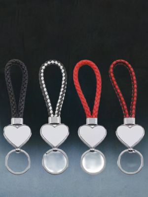 images Heart Keychain w/ Strap (Multiple Colors - CUSTOMIZABLE)