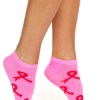 Women's pink ribbon Breast Cancer Awareness Ankle Socks - Image 4