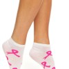 Women's pink ribbon Breast Cancer Awareness Ankle Socks - Image 3
