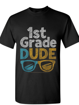 Gildan 1st Grade Dude Print Tee Shirt