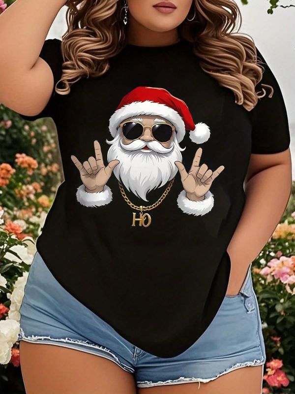 6ba5e6c7321bd98181cb9e68cdba03bc Hip Hop Santa Graphic Tee