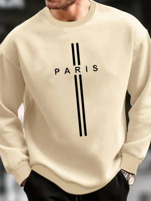 3258c17125f1dc3f85967c8b5784cc20 Unisex Minimalist Paris Graphic Sweatshirt | Premium Cream Crewneck