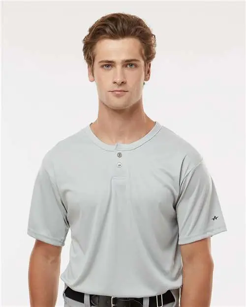 39727_omf_fm Short Sleeve Henley Performance Tee