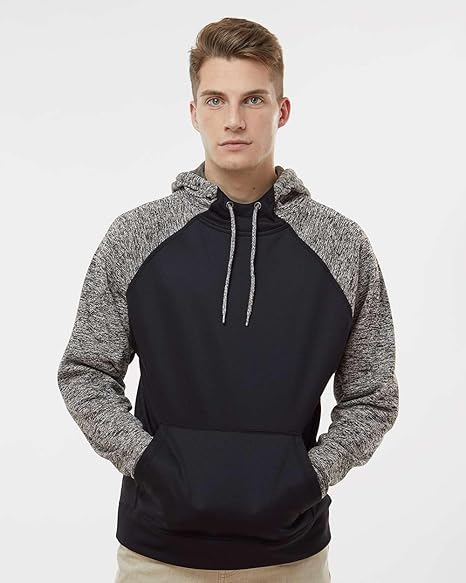 J. America Mens Colorblocked Cosmic Fleece Hooded Sweatshirt