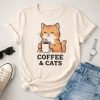 Coffee & Cat Lover Graphic Tee