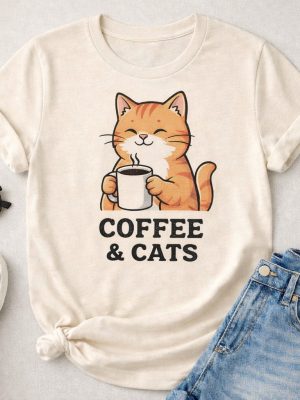 Coffee & Cat Lover Graphic Tee