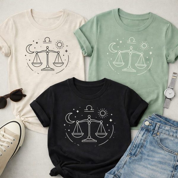 Minimal Zodiac Line Art Tee