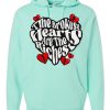 Broken Hearts Club Statement Hoodie - Mint Green