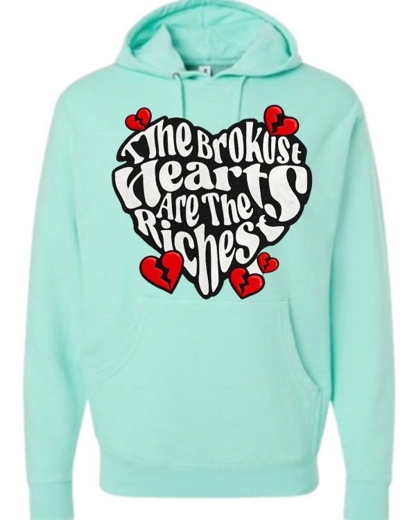 Broken Hearts Club Statement Hoodie - Mint Green Broken Hearts Club Statement Hoodie - Mint Green