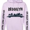 Brooklyn Skyline Drip Hoodie - Light Purple