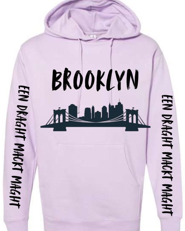 Brooklyn Skyline Drip Hoodie - Light Purple