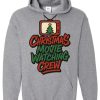 Christmas Movie Night Crew Hoodie - Grey