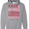 Cute Valentine Typography Hoodie - Grey