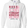 Cute Valentine Typography Hoodie - White