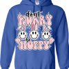 Don’t Worry Be Hoppy Bunny Hoodie - Blue