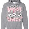 Don’t Worry Be Hoppy Bunny Hoodie - Grey