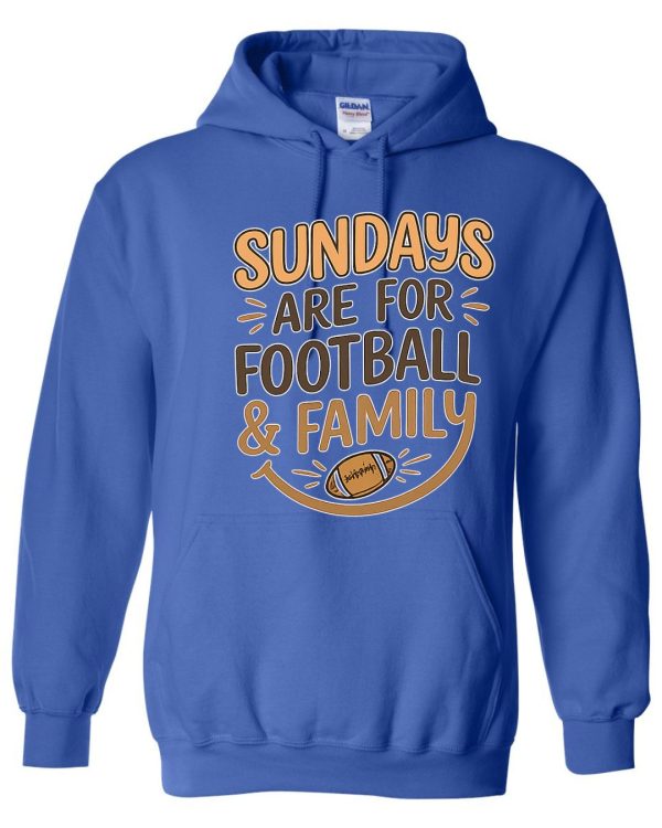 Football & Family Time Hoodie - Blue