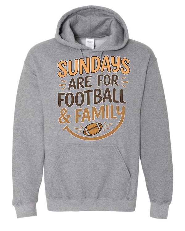 Football & Family Time Hoodie - Grey