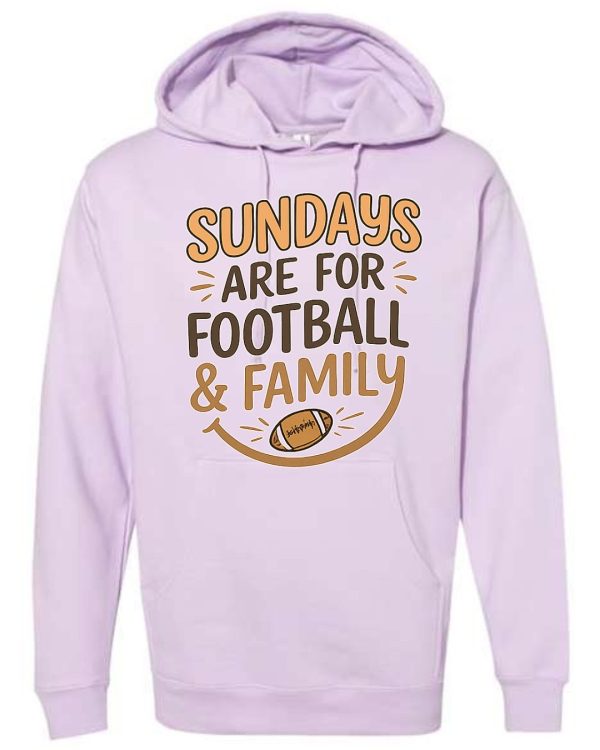 Football & Family Time Hoodie - Light Purple