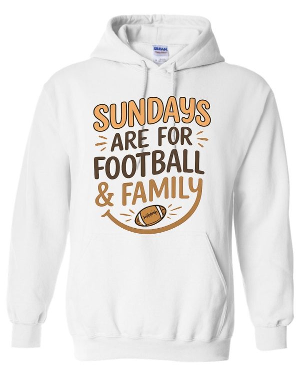 Football & Family Time Hoodie - White