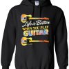 Guitar Lover Graphic Hoodie - Black Guitar Lover Graphic Hoodie - Black