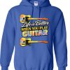 Guitar Lover Graphic Hoodie - Blue Guitar Lover Graphic Hoodie - Blue