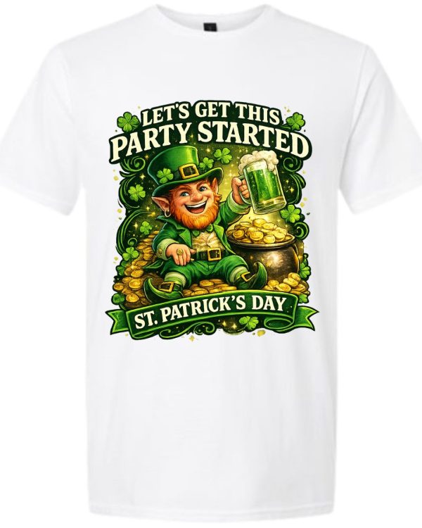 Leprechaun Cheers Graphic T-Shirt - White
