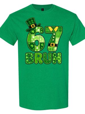 Lucky 67 Bruh St. Patrick’s Day Tee - Forest Green