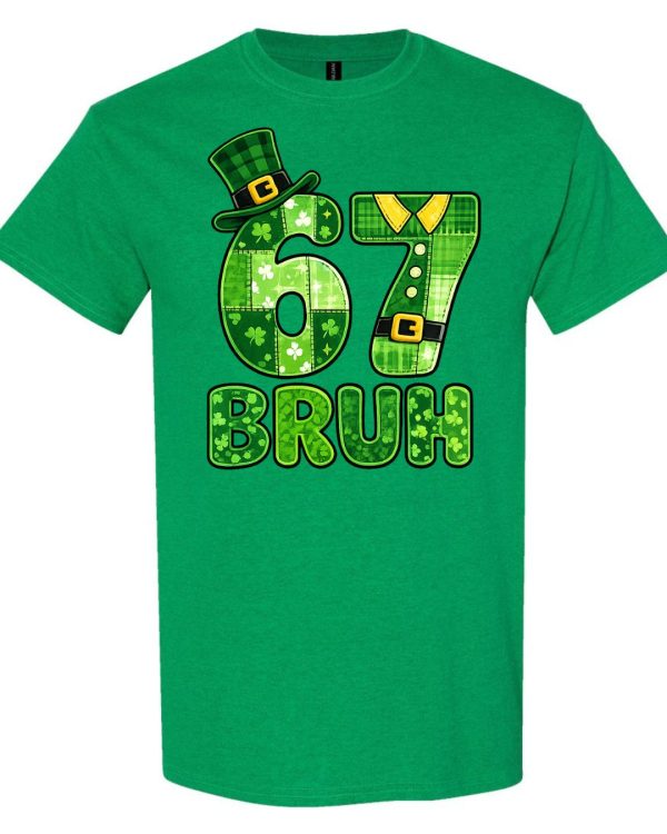 Lucky 67 Bruh St. Patrick’s Day Tee - Forest Green Lucky 67 Bruh St. Patrick’s Day Tee - Forest Green