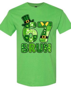 Lucky 67 Bruh St. Patrick’s Day Tee - Light Green
