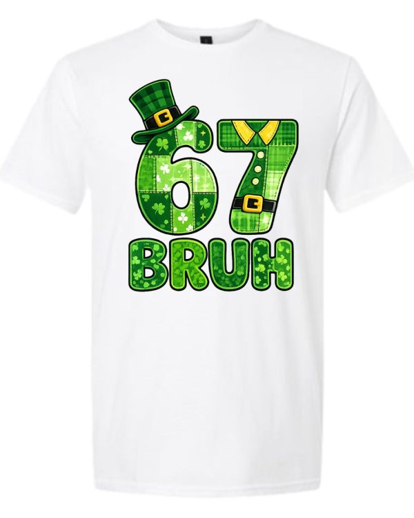 Lucky 67 Bruh St. Patrick’s Day Tee - White Lucky 67 Bruh St. Patrick’s Day Tee - White