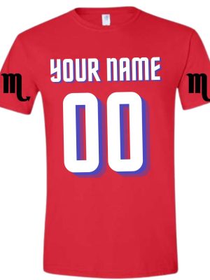 Personalized Scorpio Zodiac Jersey Shirt - Red